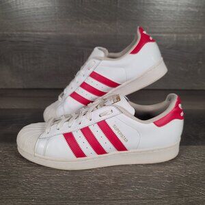 Adidas Superstar Men's Size 8.5 Shoes White Red Sneakers Shoes B27139